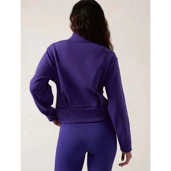 Athleta Altitude Polartec Half-Zip Sweatshirt Noble Blue M - Picture 2 of 12
